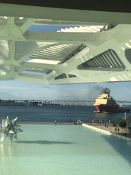 A completed maritime structure showcasing engineering.