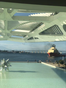 A completed maritime structure showcasing engineering.