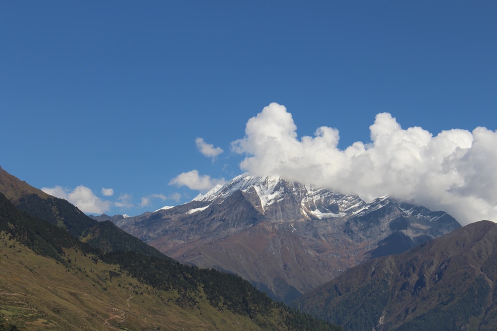 snow covered mountain under blue sky during daytime