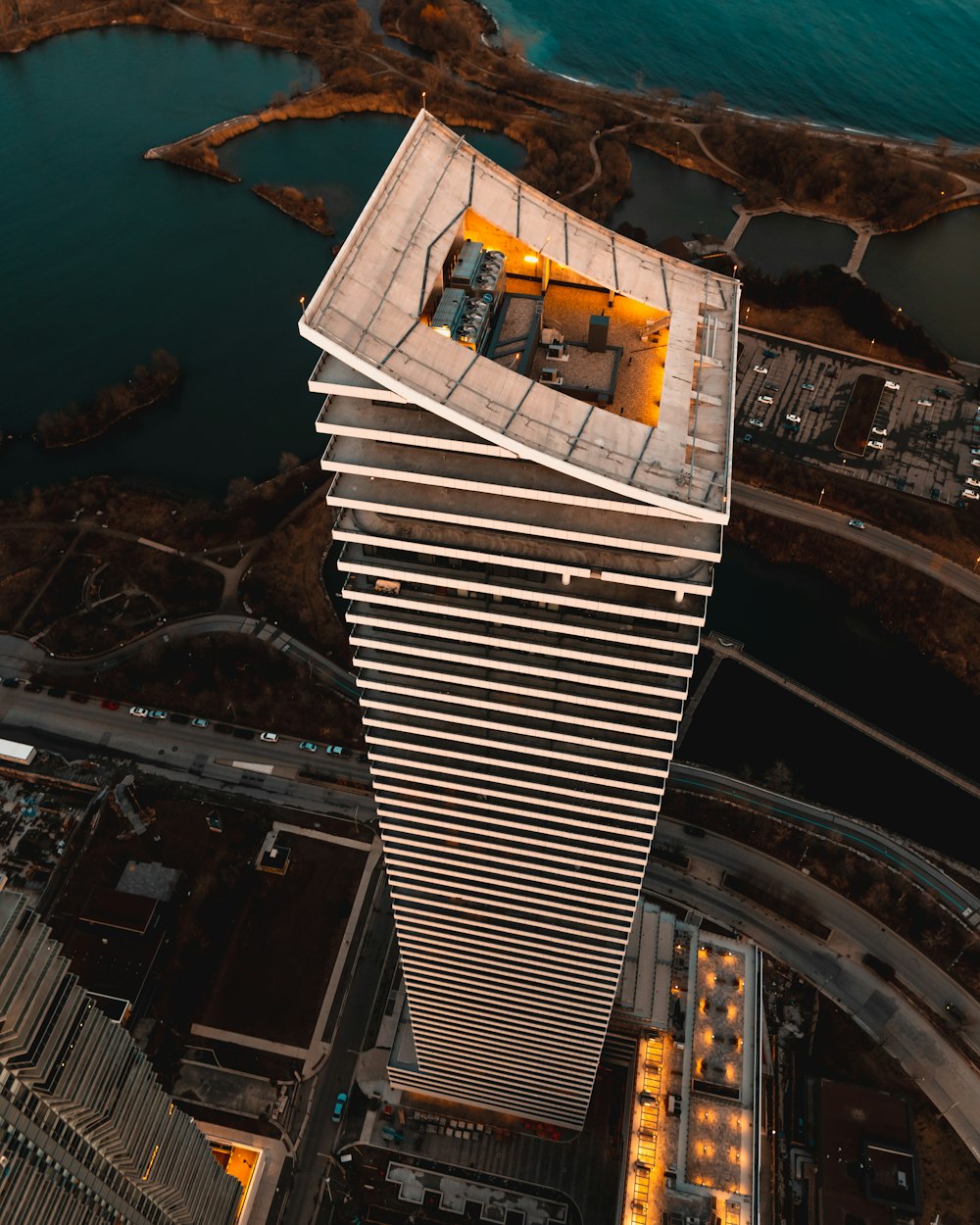 white and black high rise building