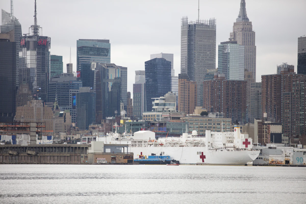 A ship near the New York waterfront