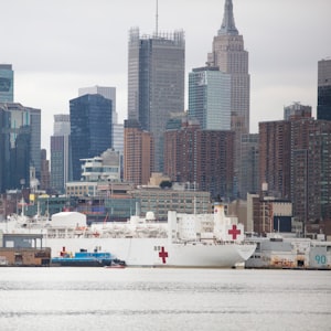USNS Comfort docked in New York City