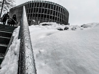 Close-up of freshly painted railings and clean walkways in a well-maintained HOA property.