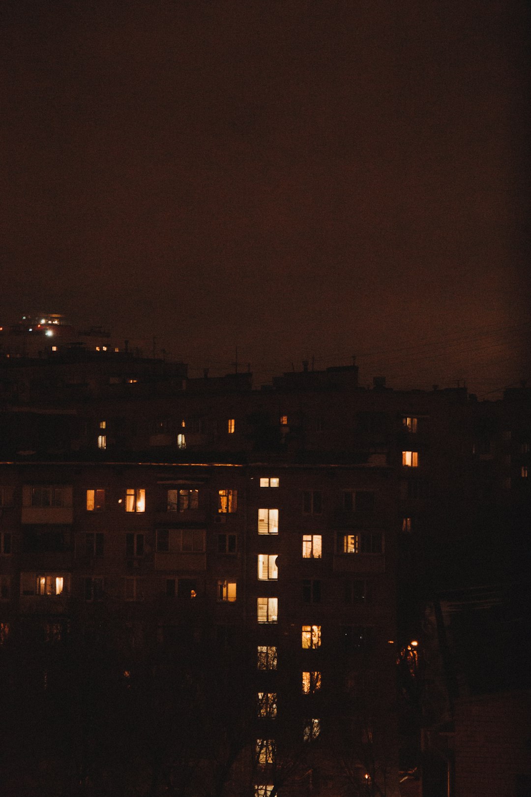 brown concrete building during night time