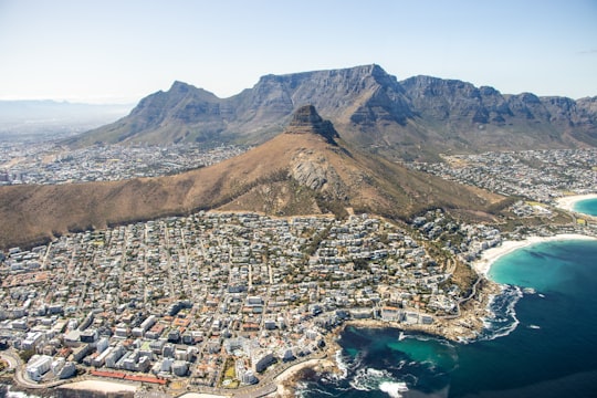 aerial view of city near mountain during daytime in Table Mountain National Park South Africa