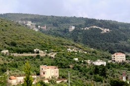A scenic view of Heredia’s lush green hills surrounding a local school campus.