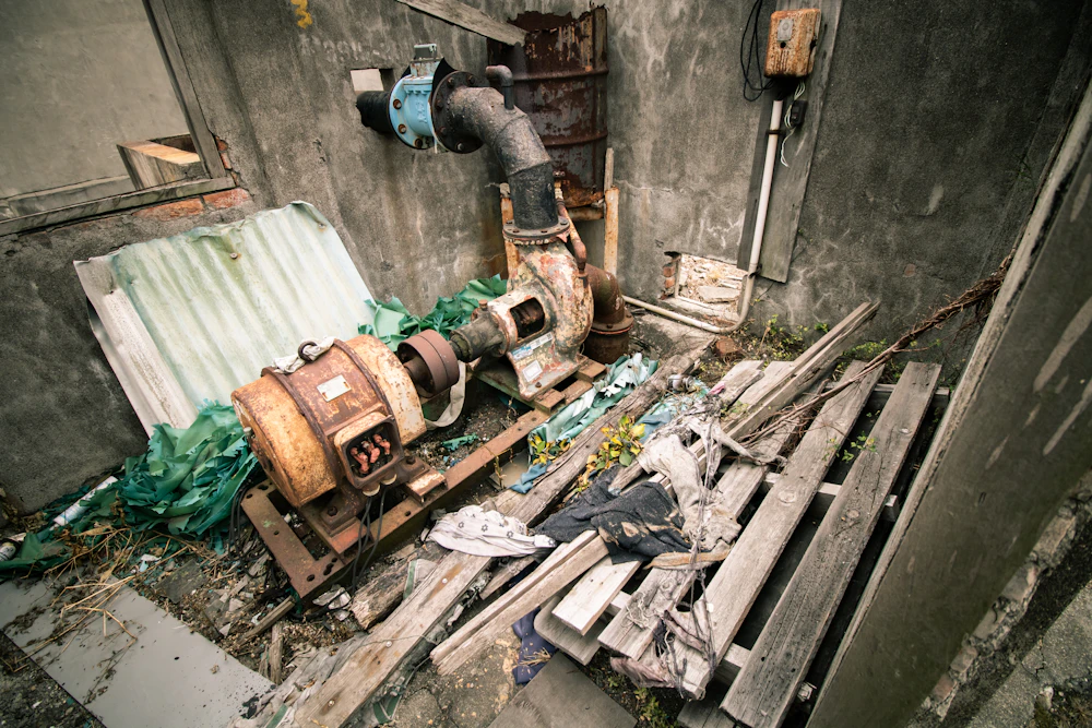 Sump pump in a basement pit serviced by a Portland plumber