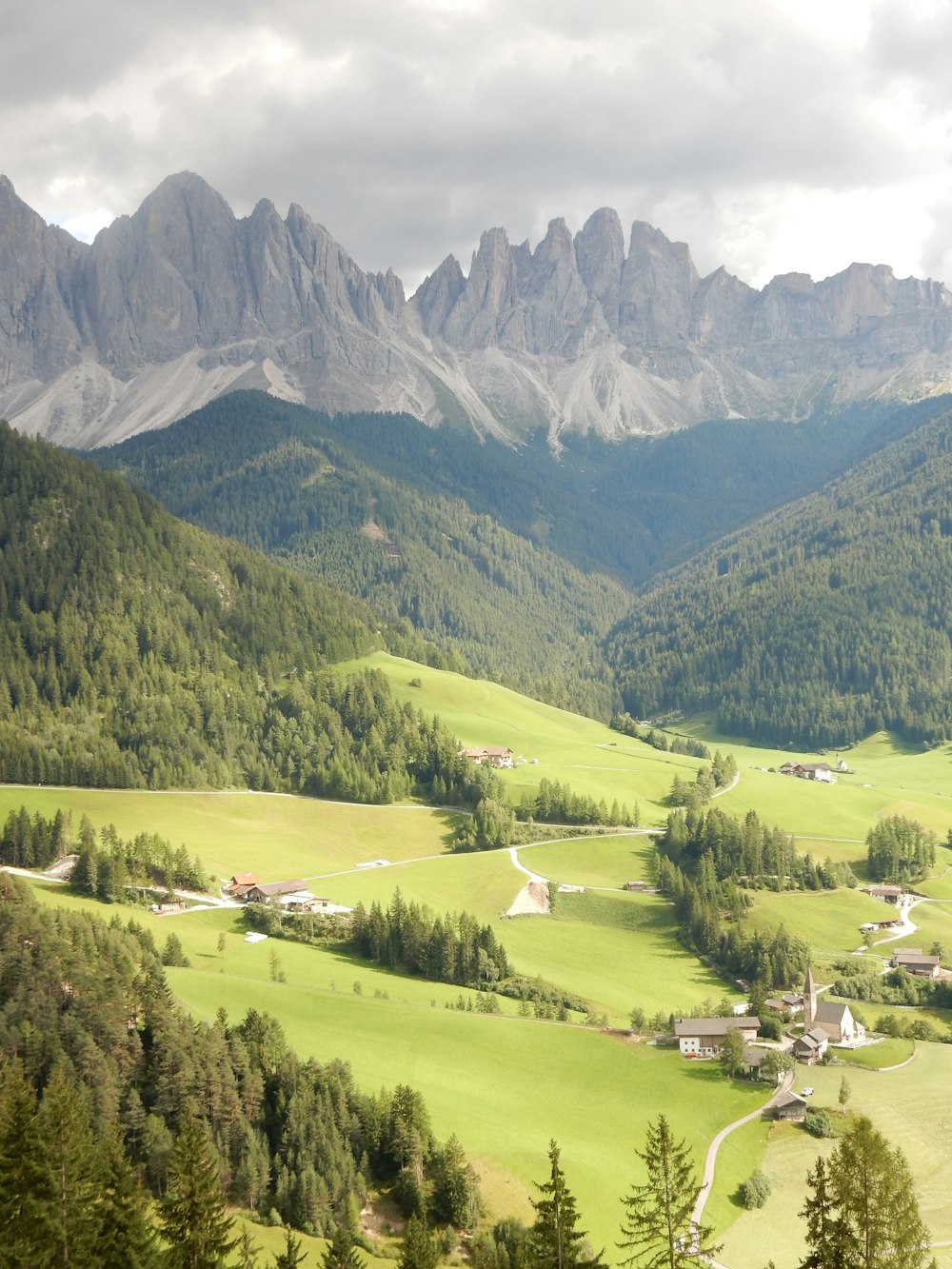 campo di erba verde vicino alla montagna durante il giorno