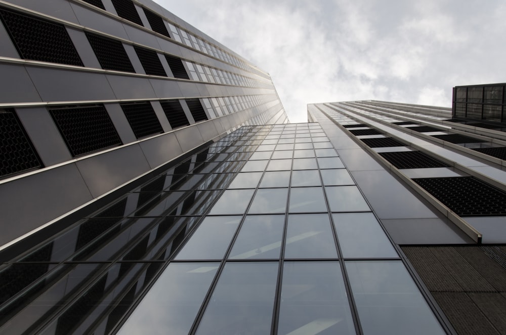 low angle photography of high rise building