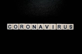 Coronavirus on black background
