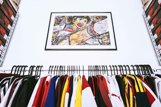 assorted color clothes hanged on clothes hanger