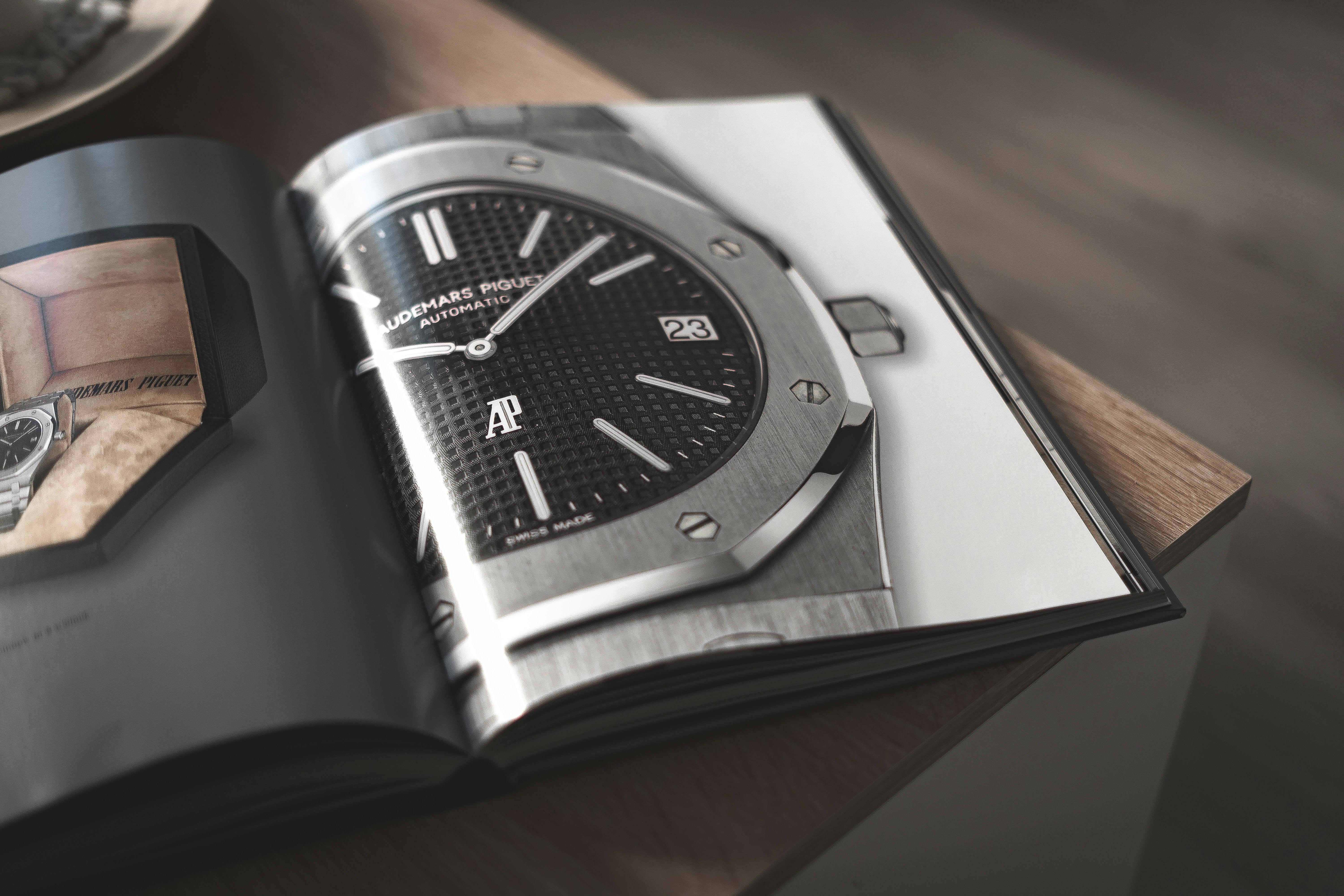 black and silver analog watch