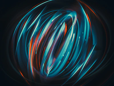 Abstract golden light trails swirling over a deep charcoal background, evoking energy and focus.