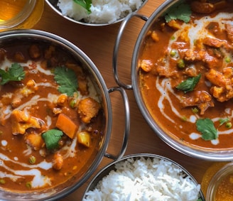 cooked food on stainless steel bowl