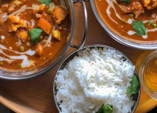 cooked food on stainless steel bowl