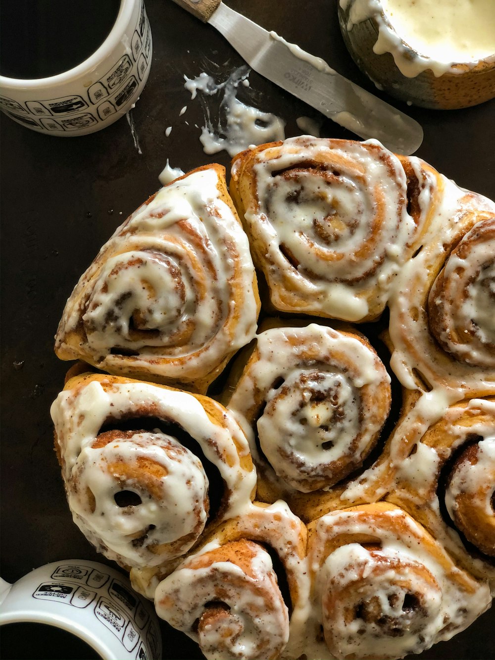 brown and white pastry on clear plastic pack