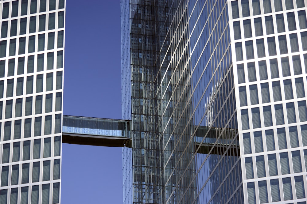 white and blue high rise building