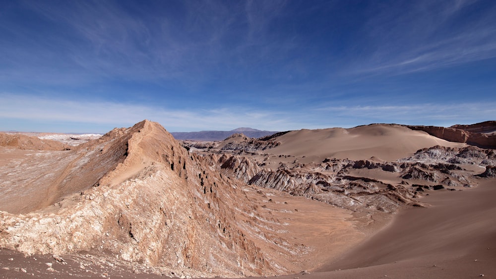 brown and white mountains under blue sky during daytime