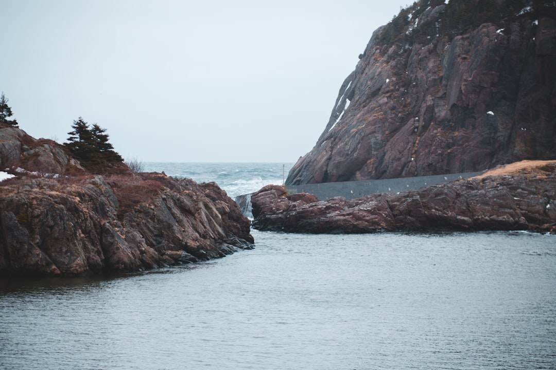 brown rock formation on sea during daytime