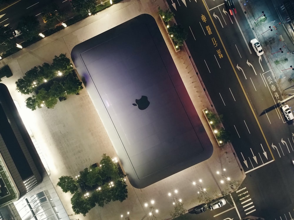 black ipad on white table