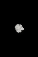 A single crumpled white tissue or paper is centered against a solid black background.