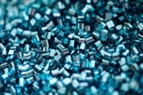 blue and white square beads