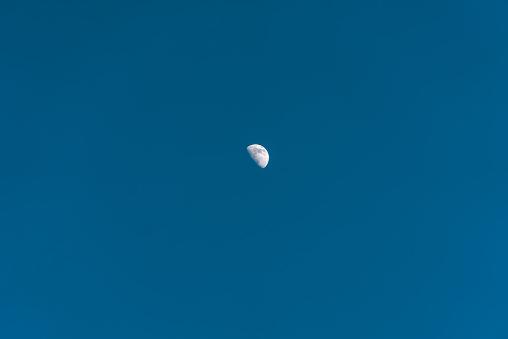 half moon in the sky