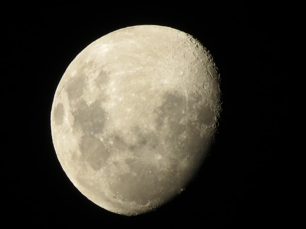 full moon in dark night sky