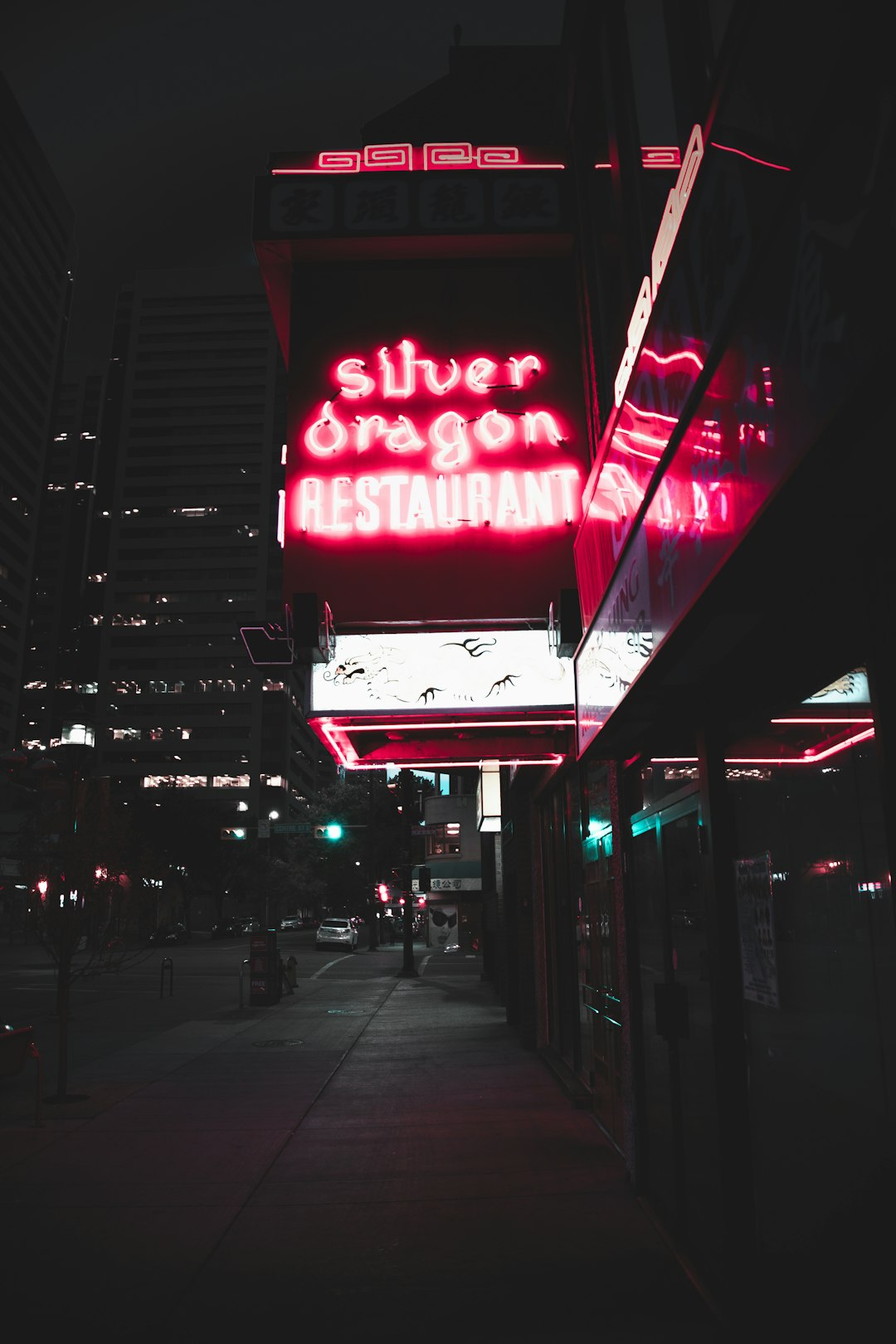 red and white led signage