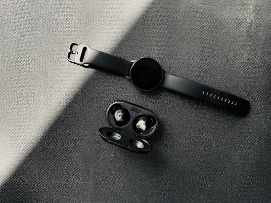 A sleek, modern image showcasing smartwatches and 3C electronic products.