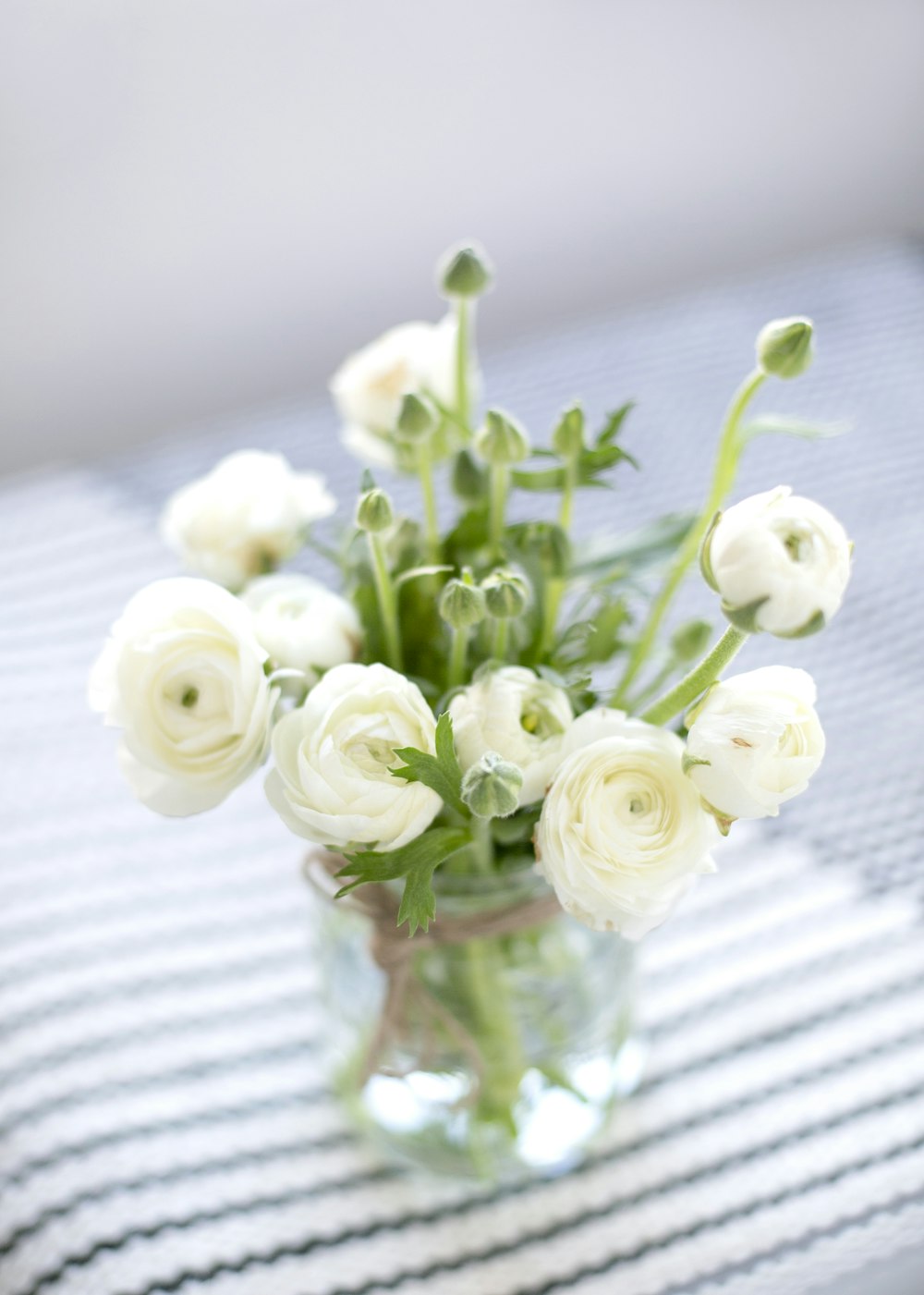 white roses on white textile