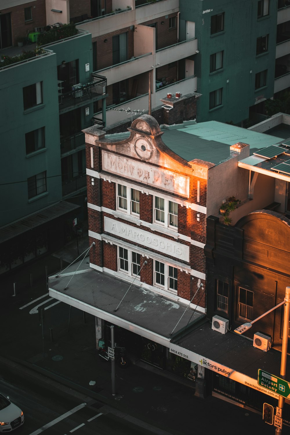 brown and white concrete building during nighttime