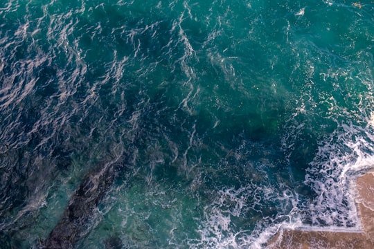 aerial view of ocean waves in Rijeka Croatia