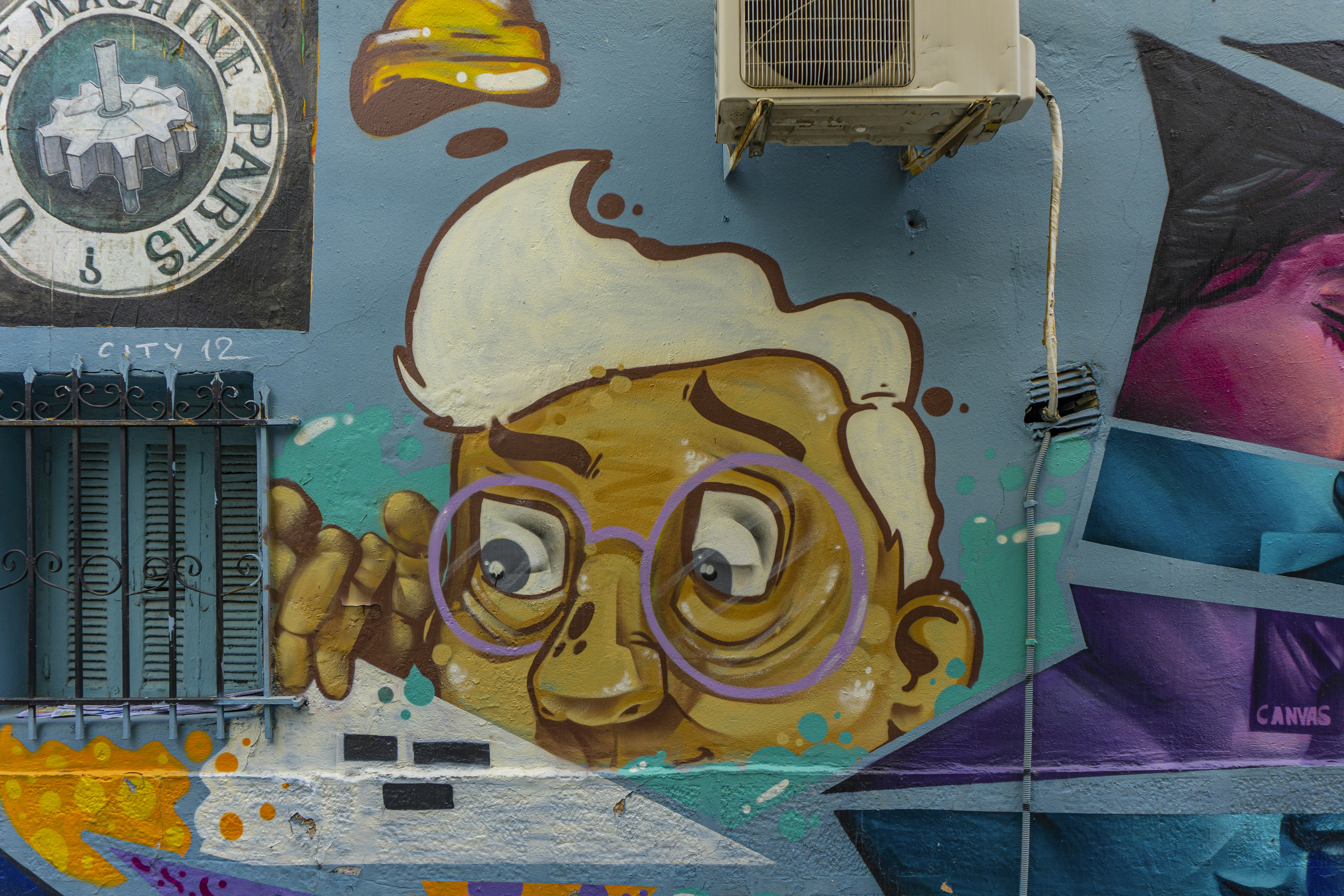 white window type air conditioner beside white window type air conditioner