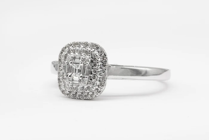 Finished diamond ring reconstructed from appraisal specifications