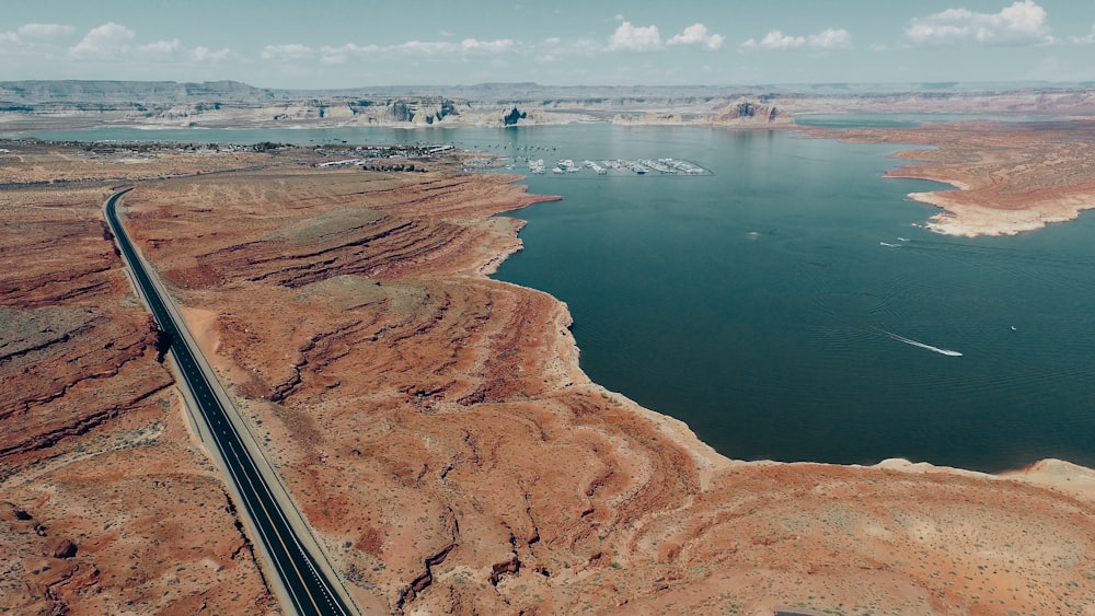 aerial view of body of water during daytime