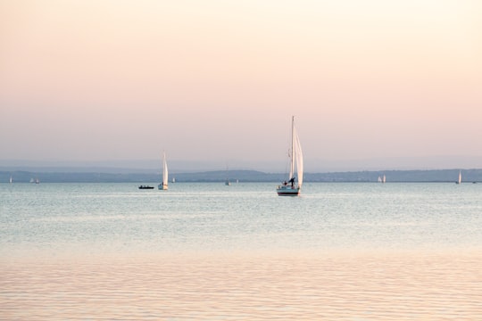 white sailboat on sea during daytime in Neusiedl am See Austria