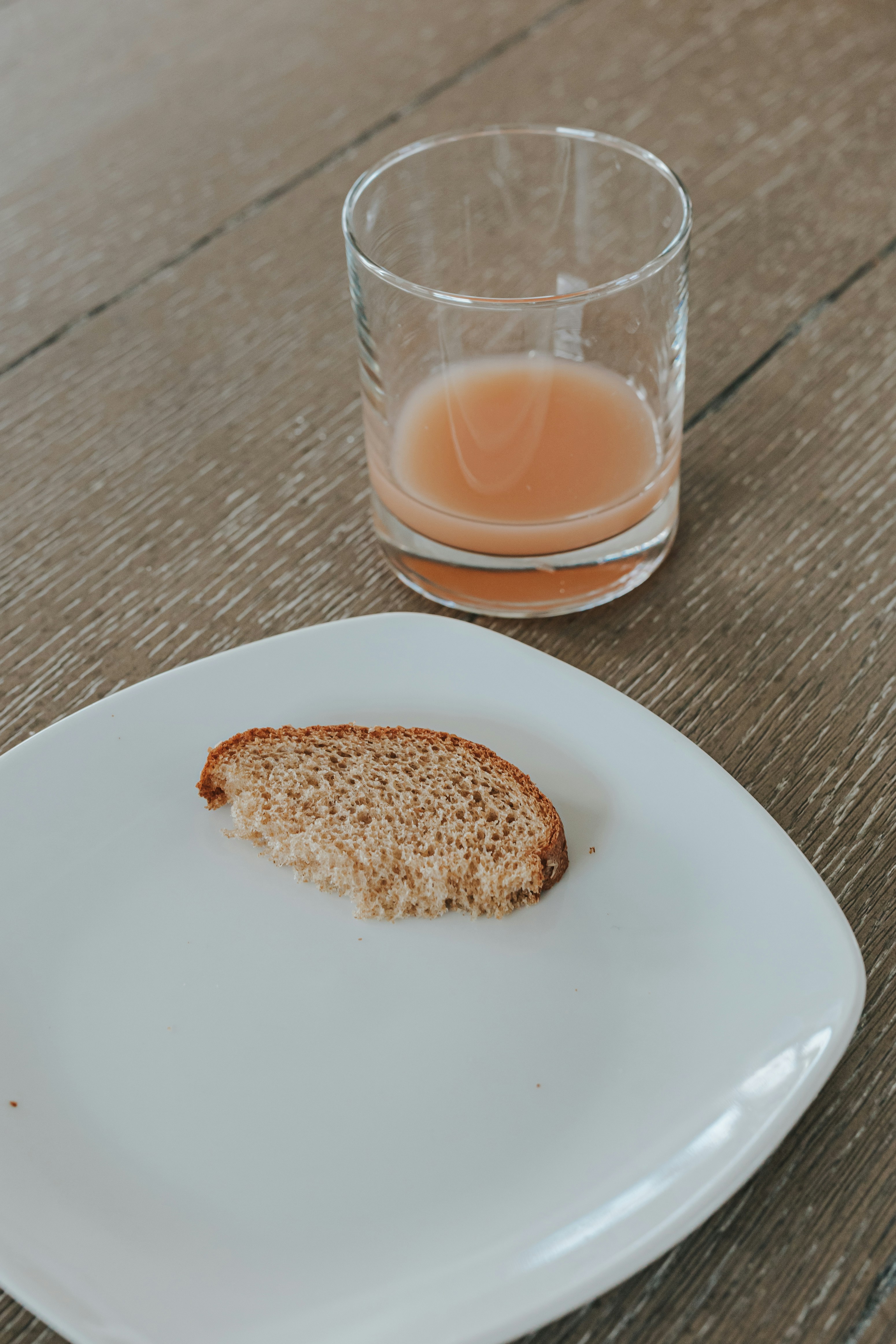 bread on white ceramic plate