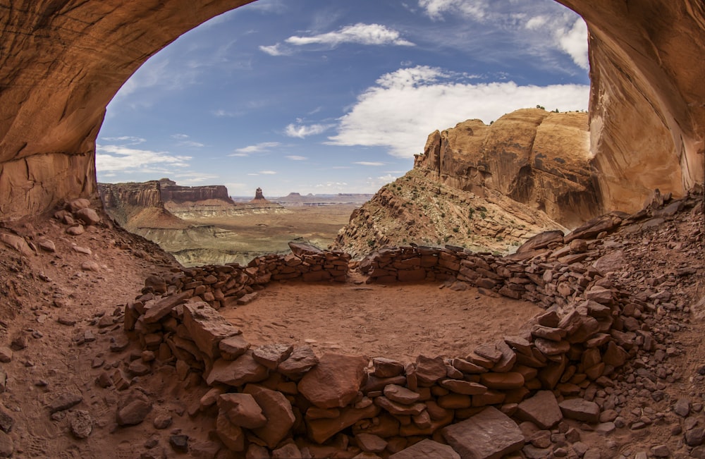 brown rock formation under blue sky during daytime