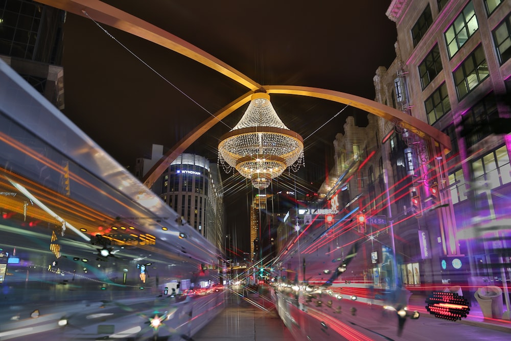 time lapse photography of cars on road during night time