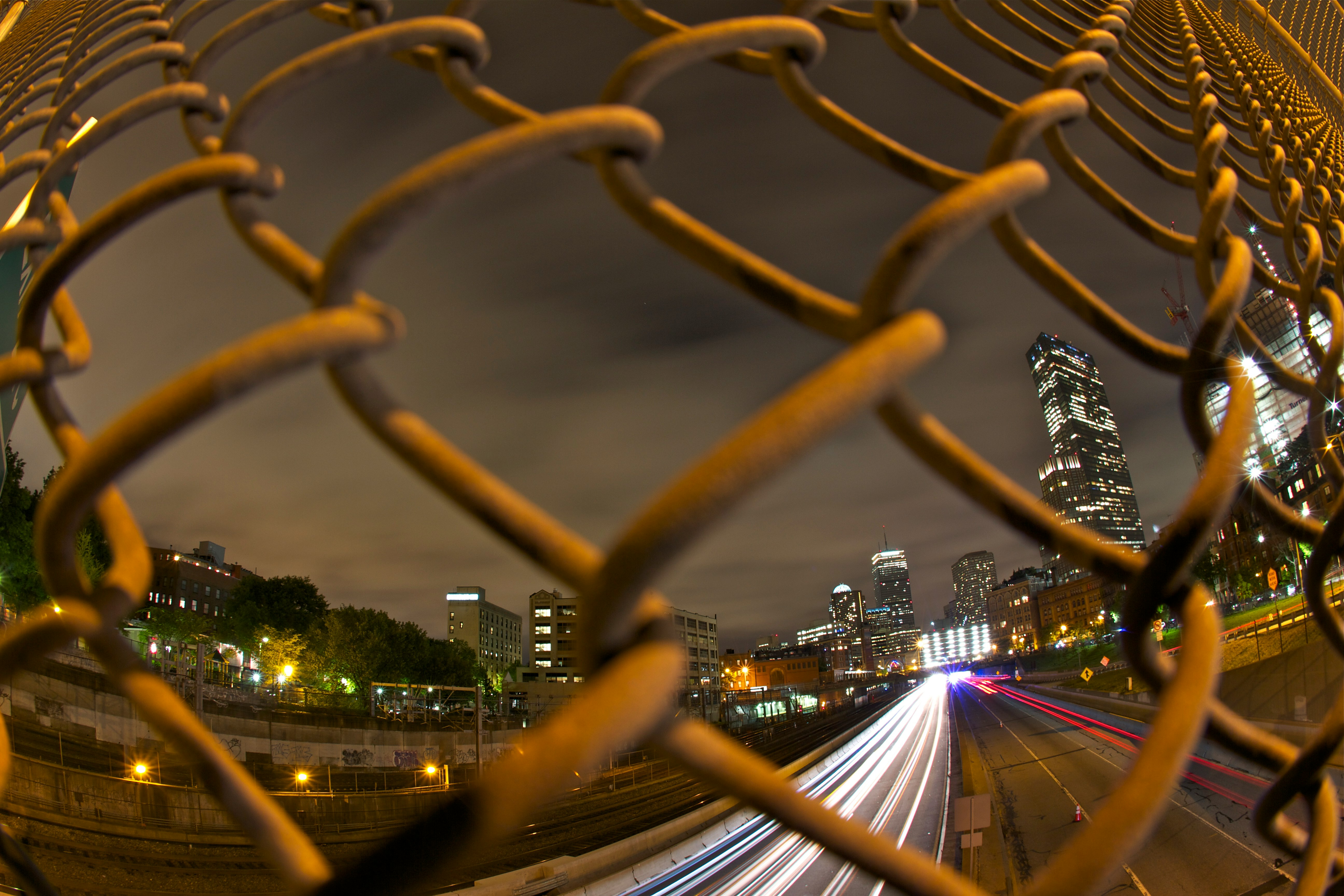 time lapse photography of cars on road during night time