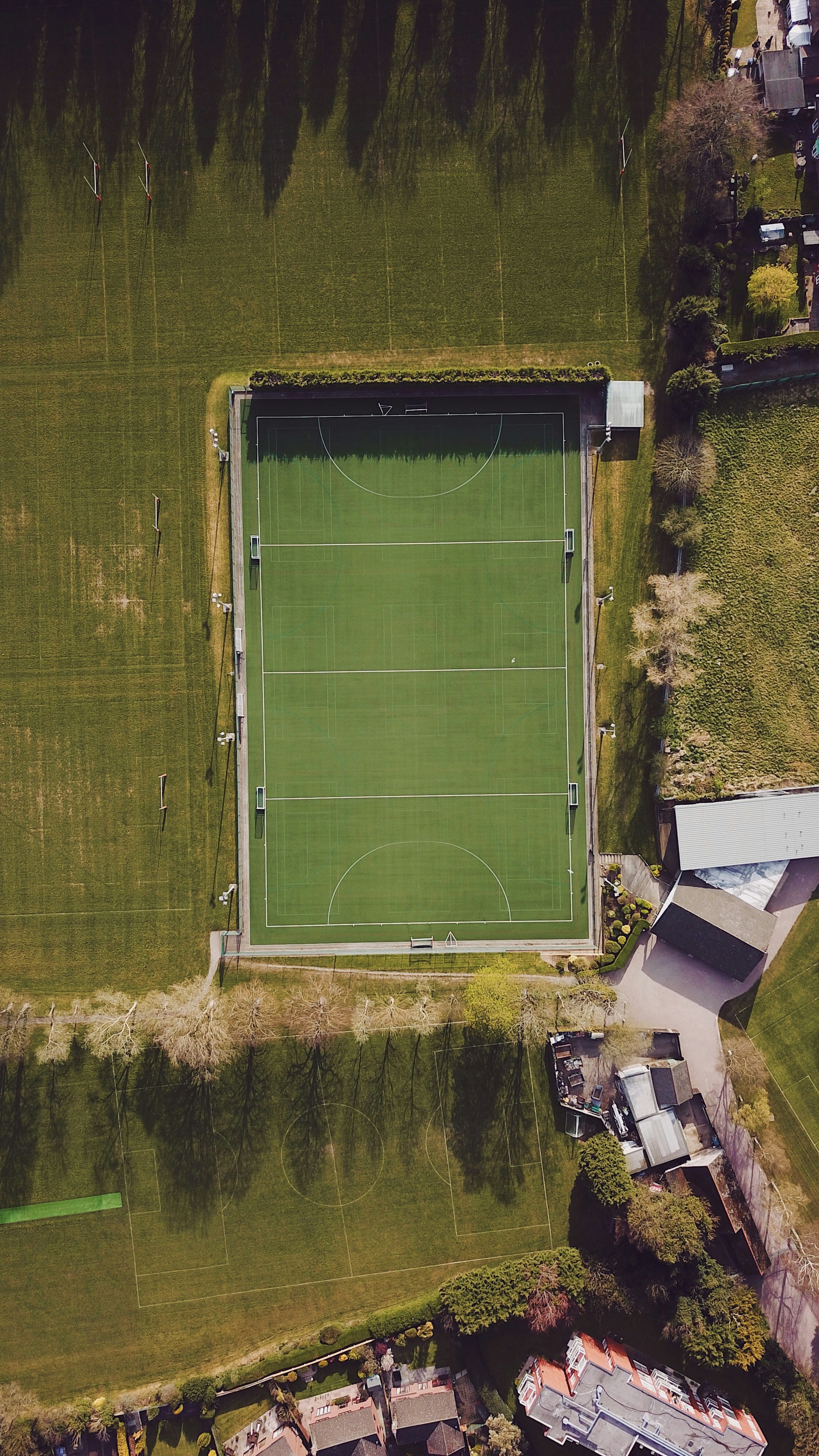 Football pitch in Prenton Wirral, Merseyside