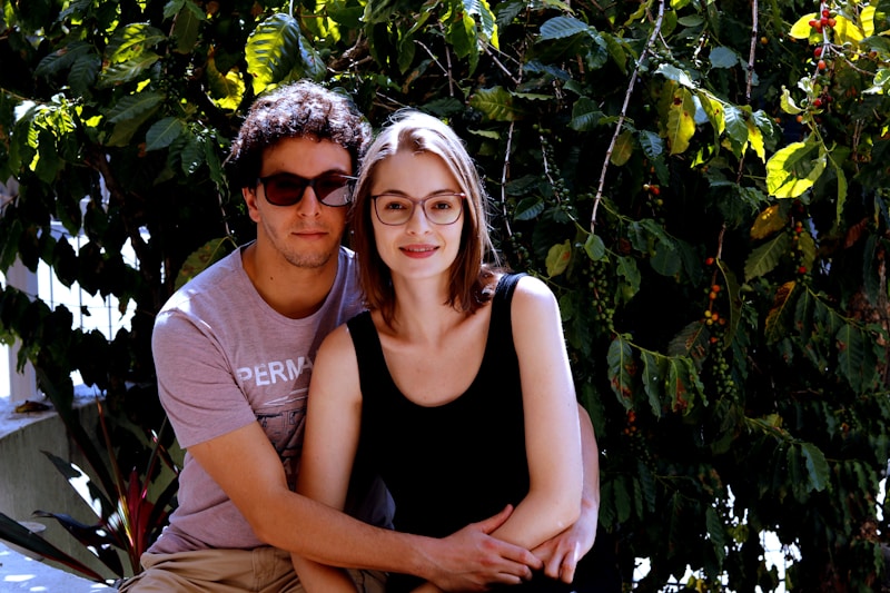 Happy couple outdoors