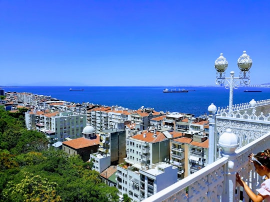 aerial view of city buildings during daytime in Asansör Turkey