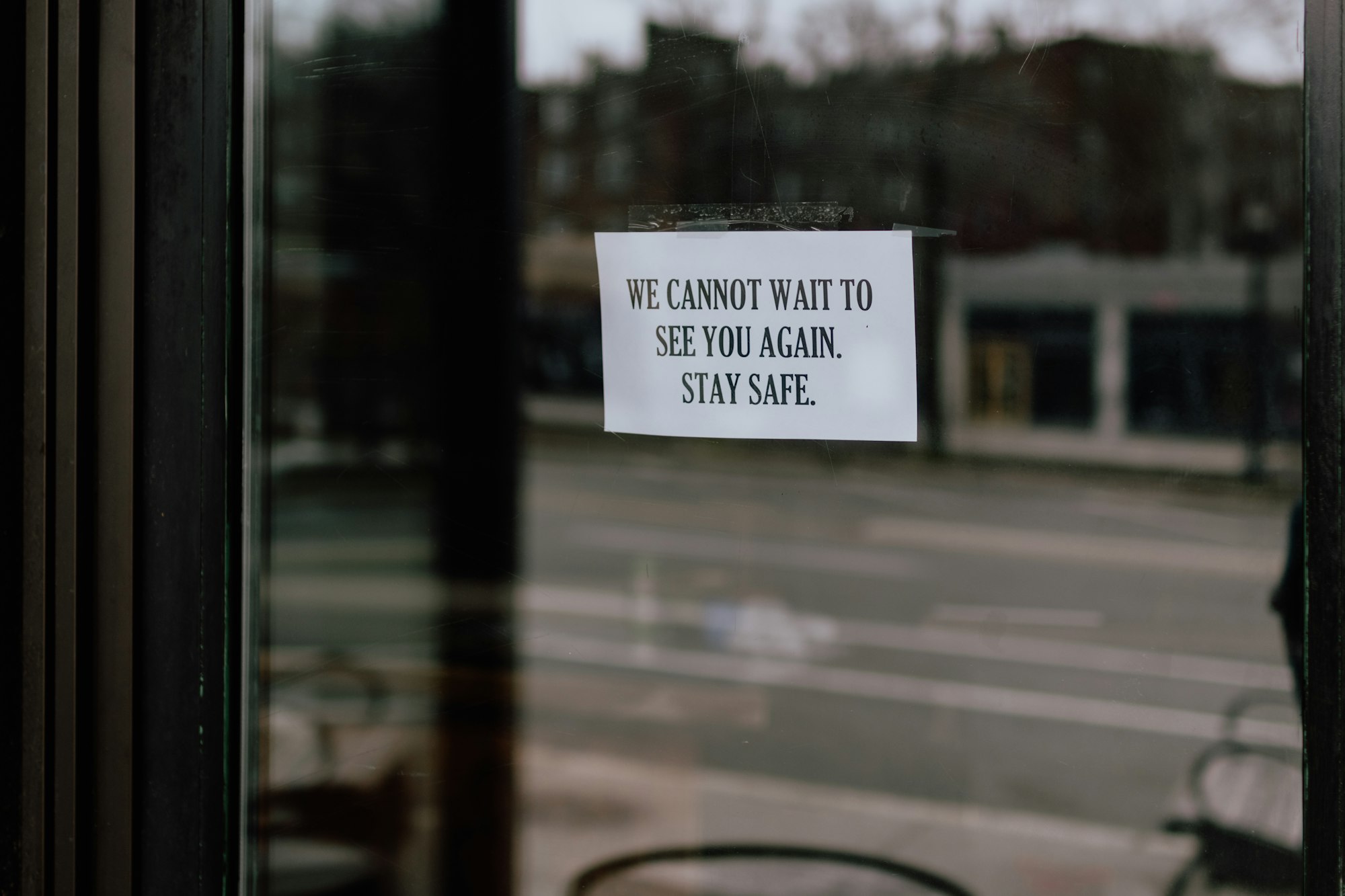 Restaurant closed sign - stay safe