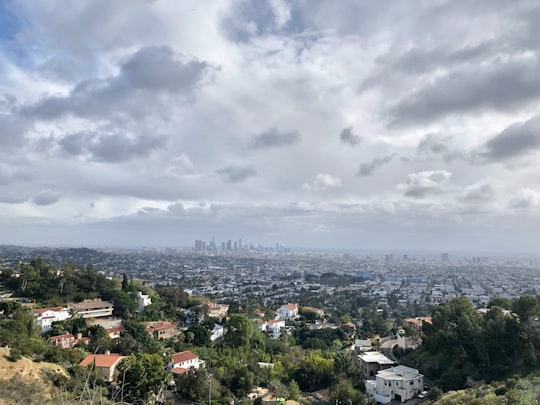 aerial view of city under cloudy sky during daytime in Griffith Park United States
