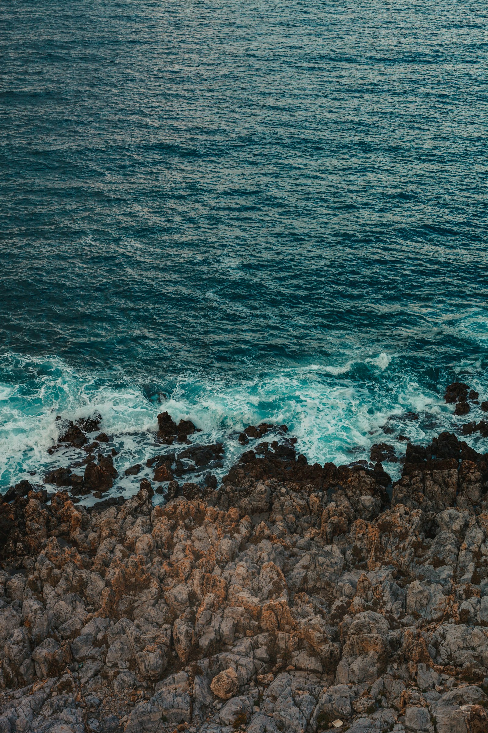 ZEISS Planar T* 50mm F1.4 sample photo. Brown rocky shore with photography