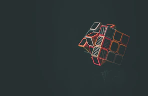 orange and white square illustration