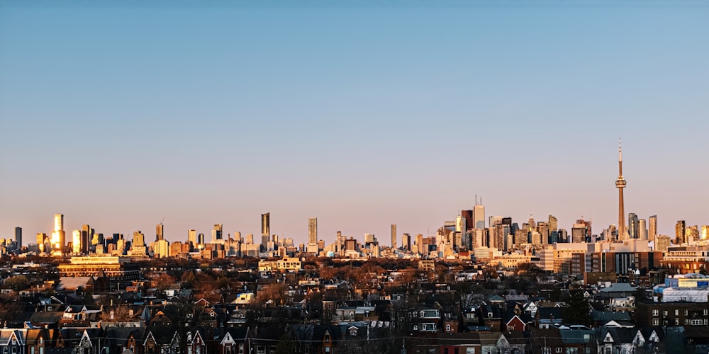 skyline della città sotto il cielo blu durante il giorno