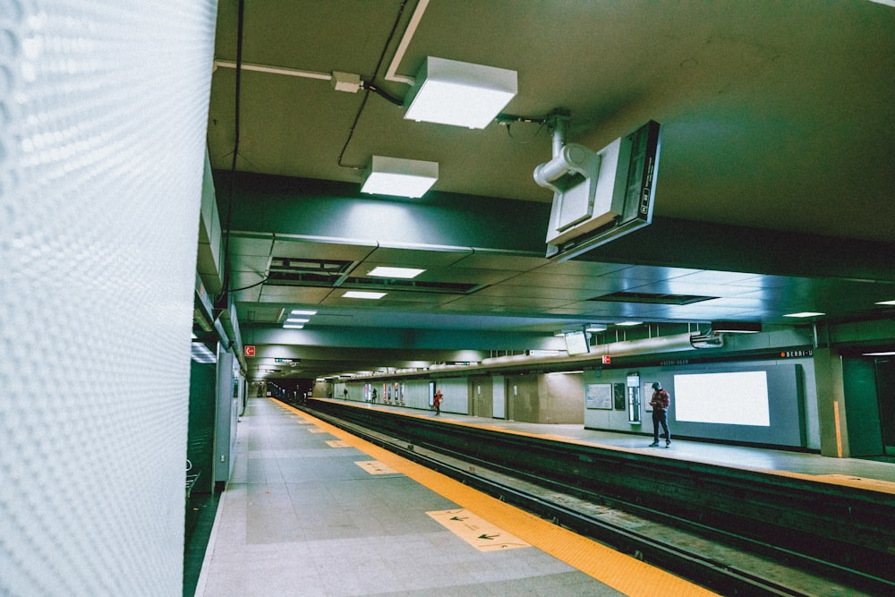 white and black train station